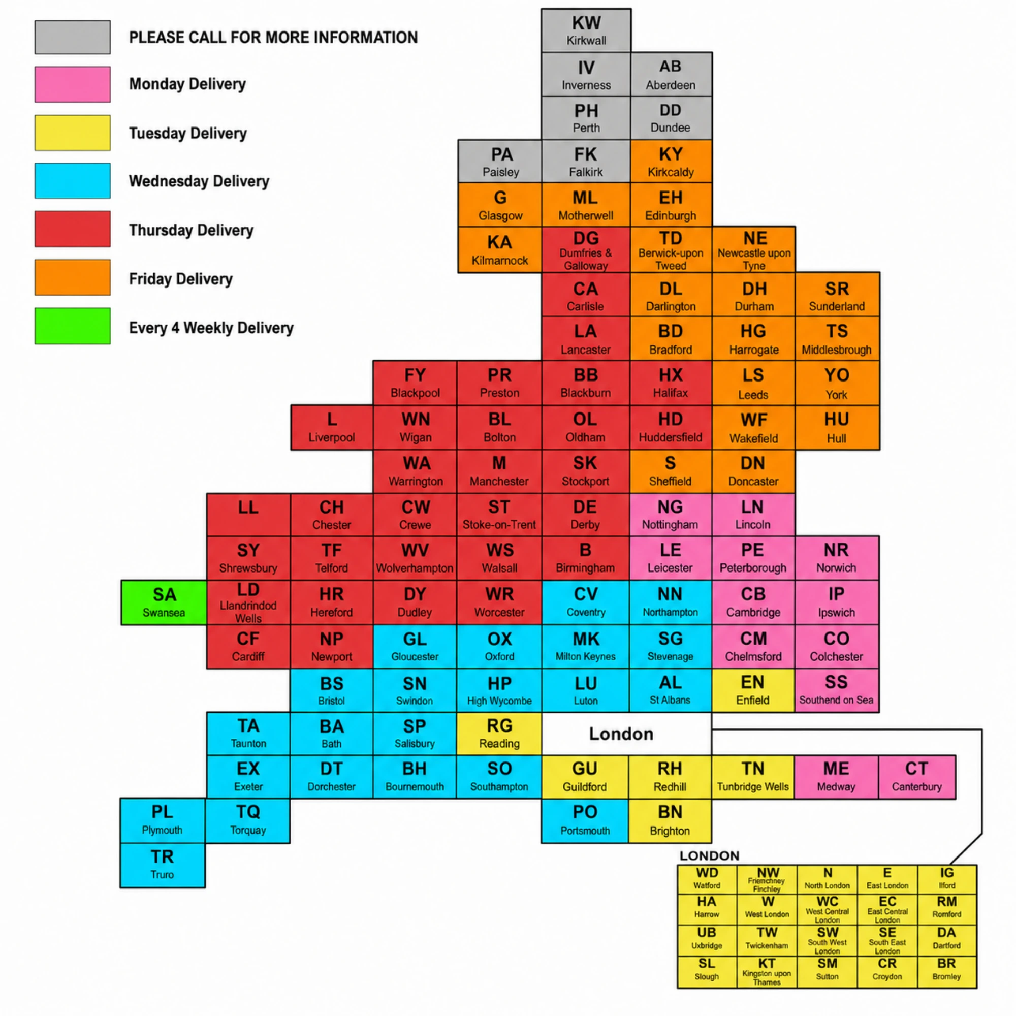 Uk-postcode-Delivery-schedule-map