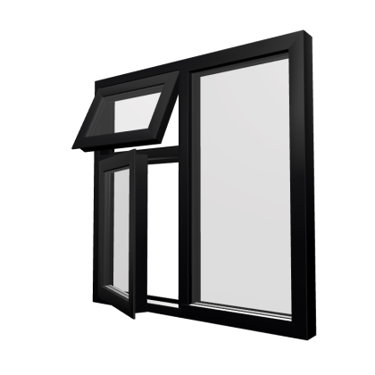 Style 22 Black Aluminium Window