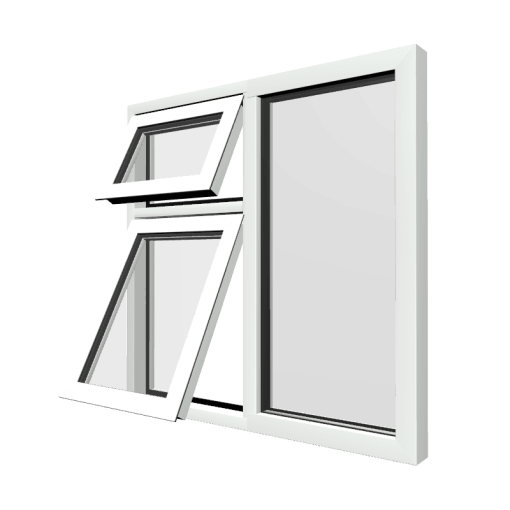Style 28 White Aluminium Window