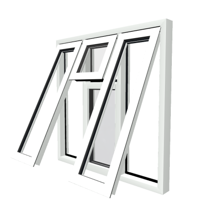 Style 46 White Aluminium Window