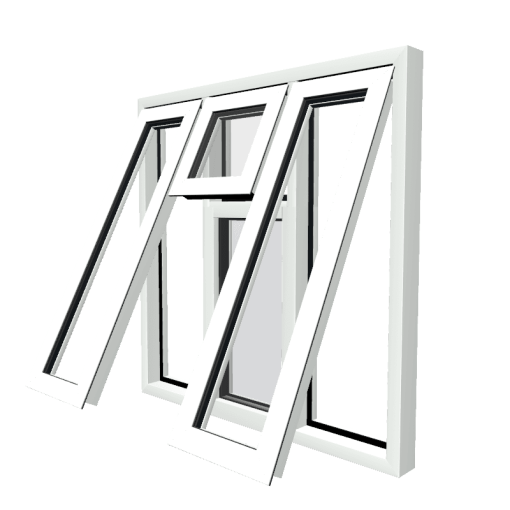 Style 46 White Aluminium Window