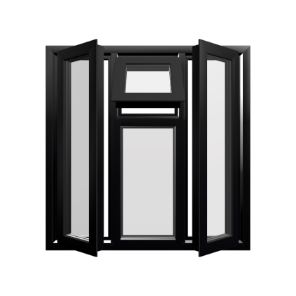Style 47 Black Aluminium Window