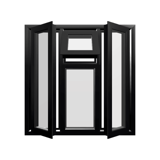 Style 47 Black Aluminium Window