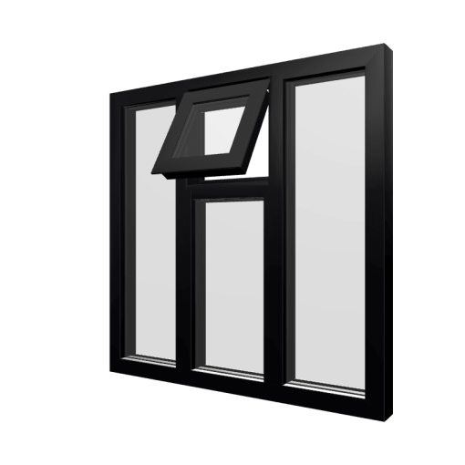 Style 45 Black Aluminium Window