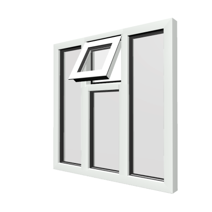 Style 45 White Aluminium Window