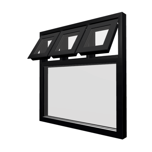 Style 39 Black Aluminium Window