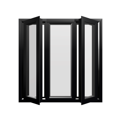 Style 42 Black Aluminium Window