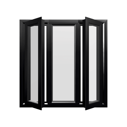 Style 42 Black Aluminium Window