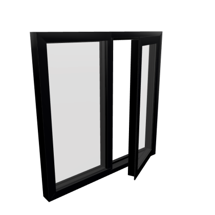 Style 17 Black Aluminium Window