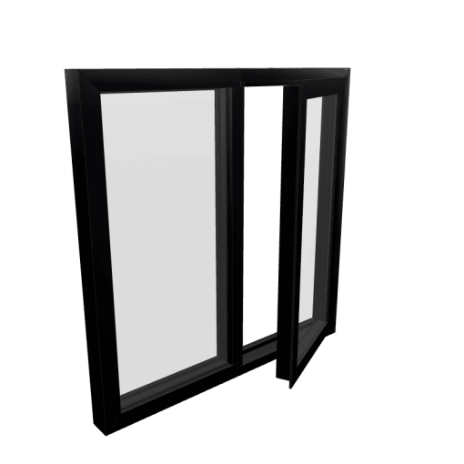 Style 17 Black Aluminium Window