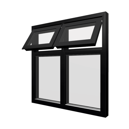 Style 21 Black Aluminium Window
