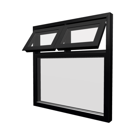 Style 20 Black Aluminium Window