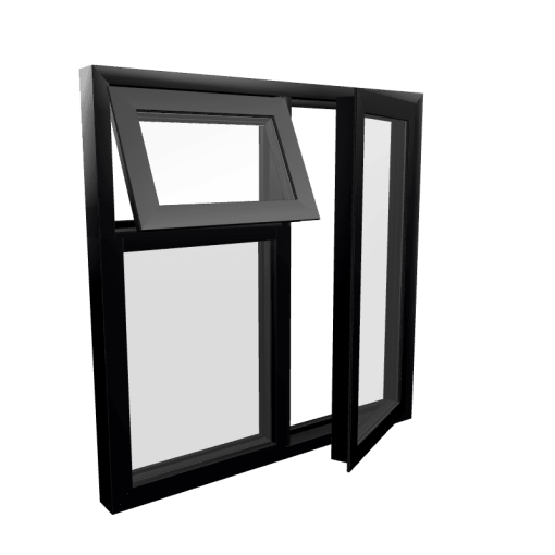 Style 25 Black Aluminium Window