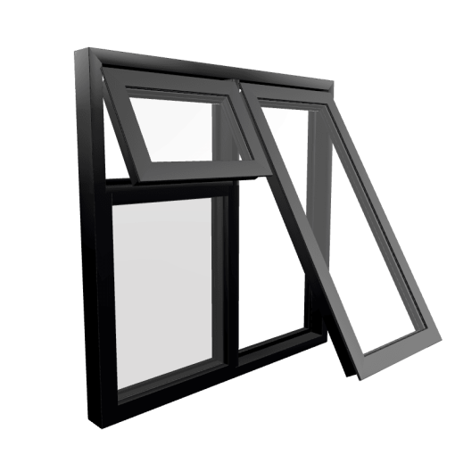 Style 27 Black Aluminium Window