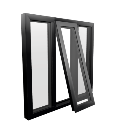 Style 41 Black Aluminium Window