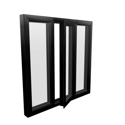 Style 41R Black Aluminium Window