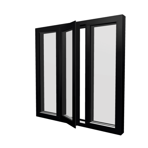 Style 41L Black Aluminium Window