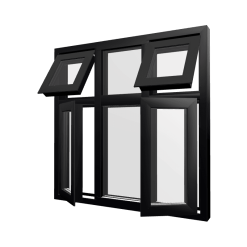Style 53 Black Aluminium Window