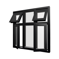 Style 53 Black Aluminium Window