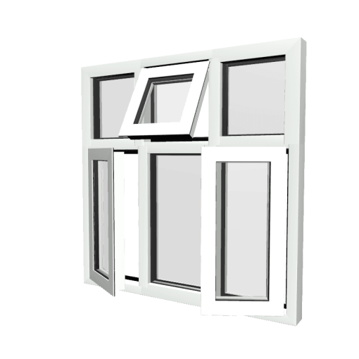 Style 55 White Aluminium Window