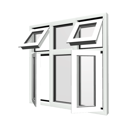 Style 53 White Aluminium Window