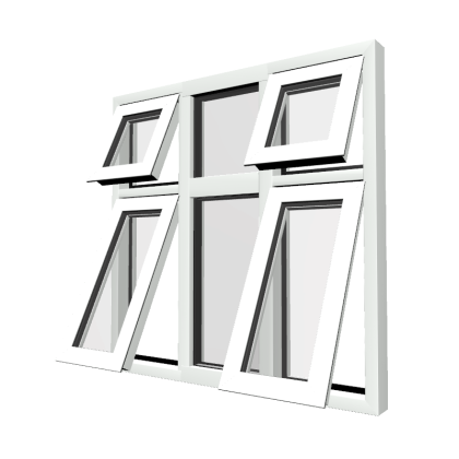 Style 52 White Aluminium Window