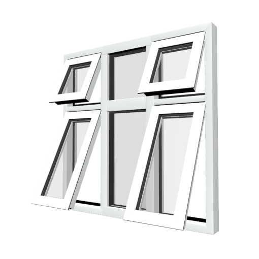 Style 52 White Aluminium Window