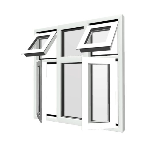 Style 53 White Aluminium Window