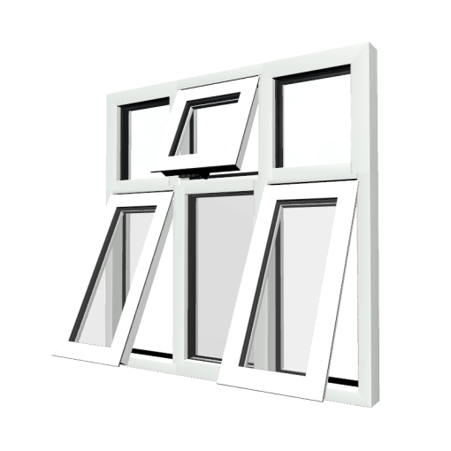 Style 54 White Aluminium Window