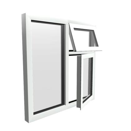 Style 23 White Aluminium Window