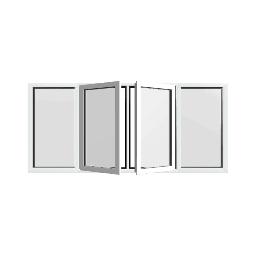 Style 75 White Aluminium Window
