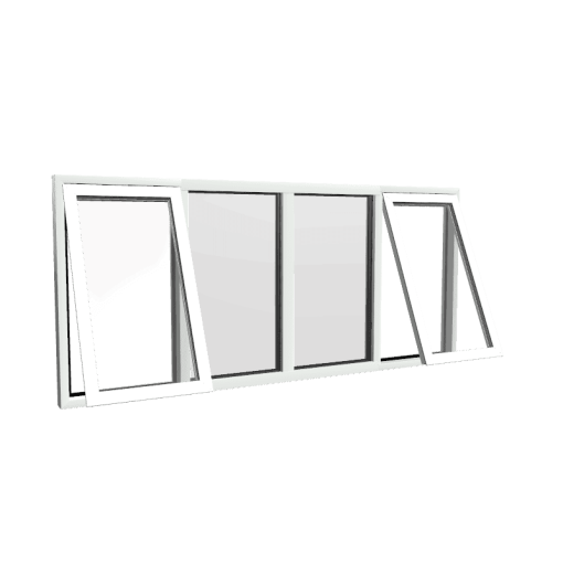 Style 72 White Aluminium Window