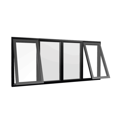 Style 72 Black Aluminium Window