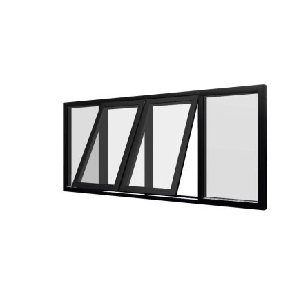 Style 74 Black Aluminium Window