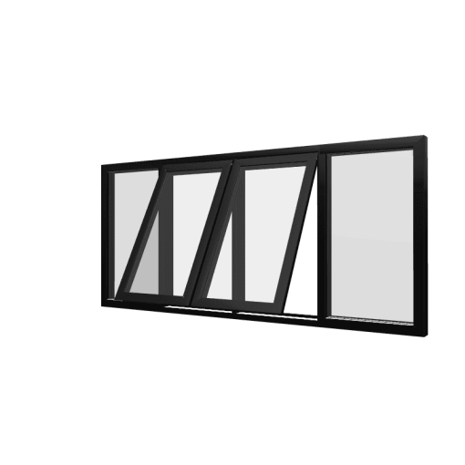 Style 74 Black Aluminium Window