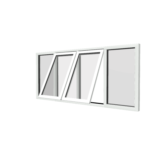 Style 74 White Aluminium Window