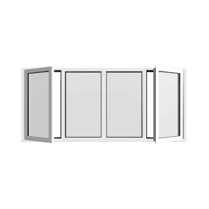 Style 73 White Aluminium Window