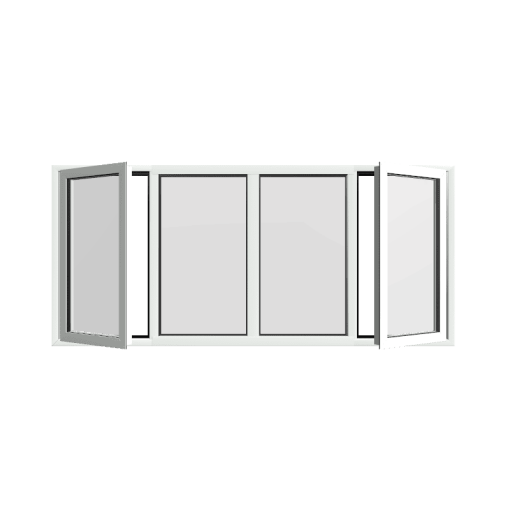 Style 73 White Aluminium Window