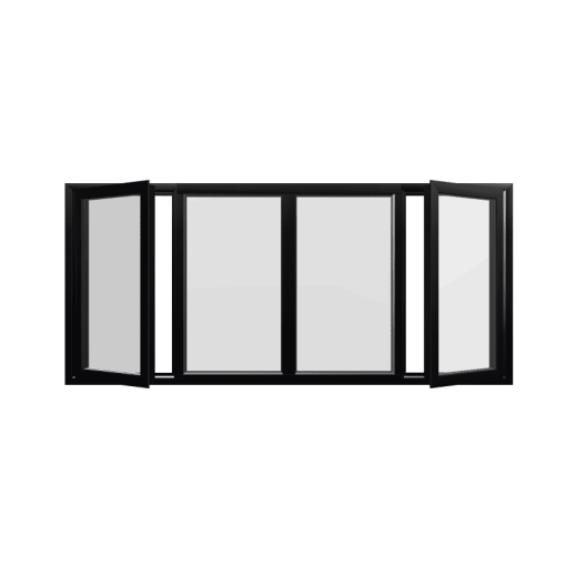 Style 73 Black Aluminium Window