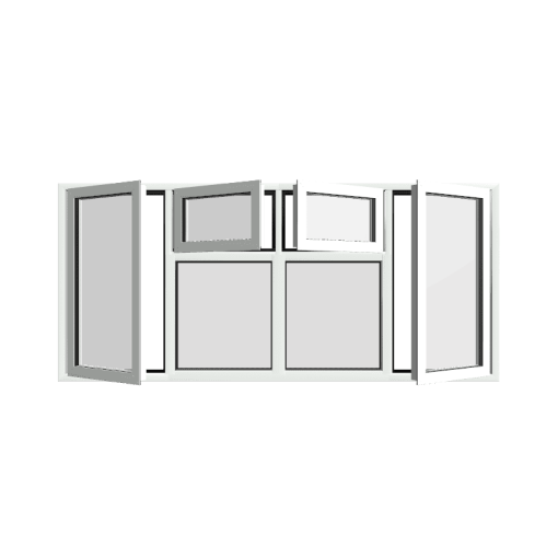 Style 78 White Aluminium Window