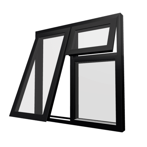 Style 26 Black Aluminium Window