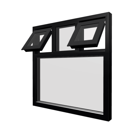 Style 49 Black Aluminium Window