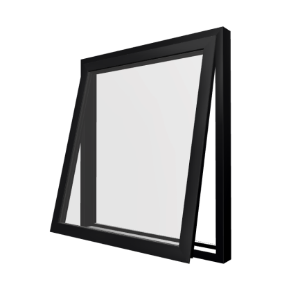 Style 2 Black Aluminium Window