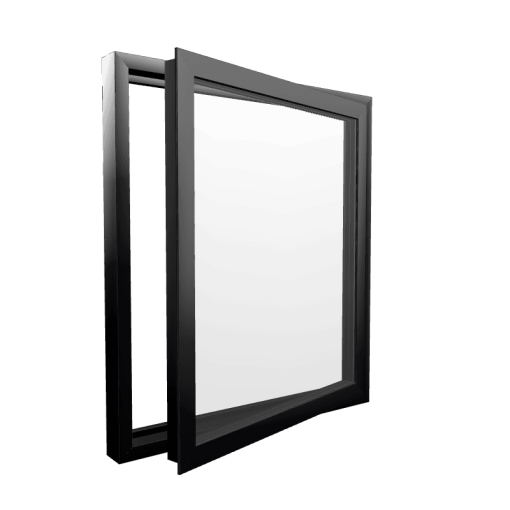 Style 4 Black Aluminium Window