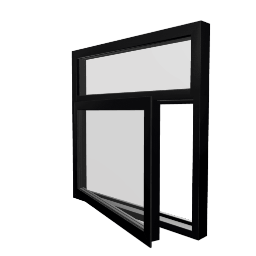 Style 9 Black Aluminium Window