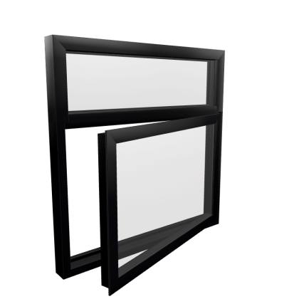 Style 10 Black Aluminium Window