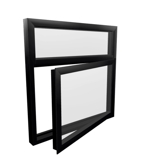 Style 10 Black Aluminium Window
