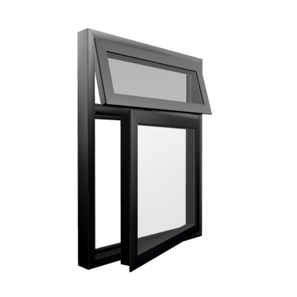 Style 12 Black Aluminium Window