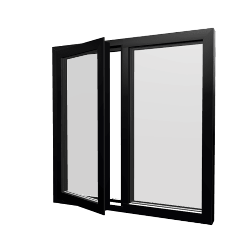 Style 16 Black Aluminium Window