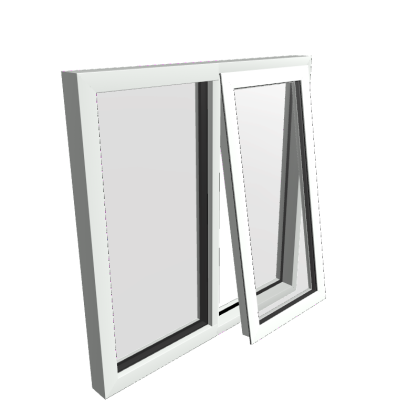 Style 14 White Aluminium Window